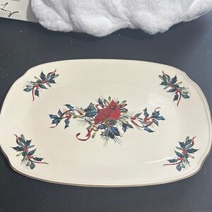 Lenox winter greetings oblong platter